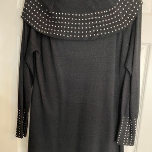 Black Sparkle Studded Blouse